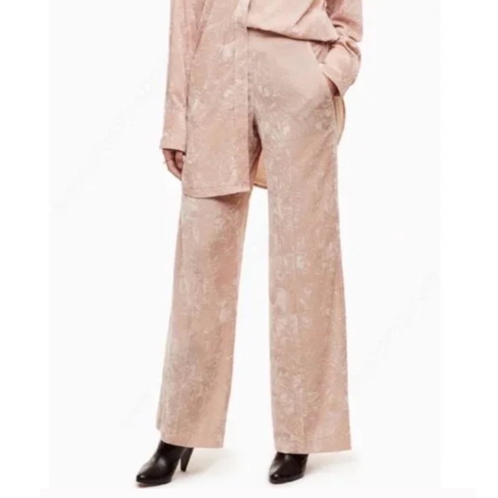 ARITZIA Le Fou Wilfred Verdet High Rise Velvet Wide Leg Pants 💖